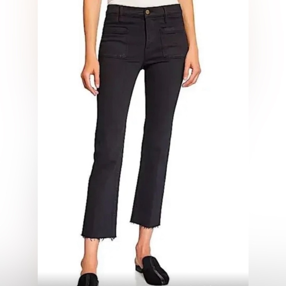 FRAME DENIM LE BARDOT Ladies Women’s Size 24 Black Jeans with Rag Hem